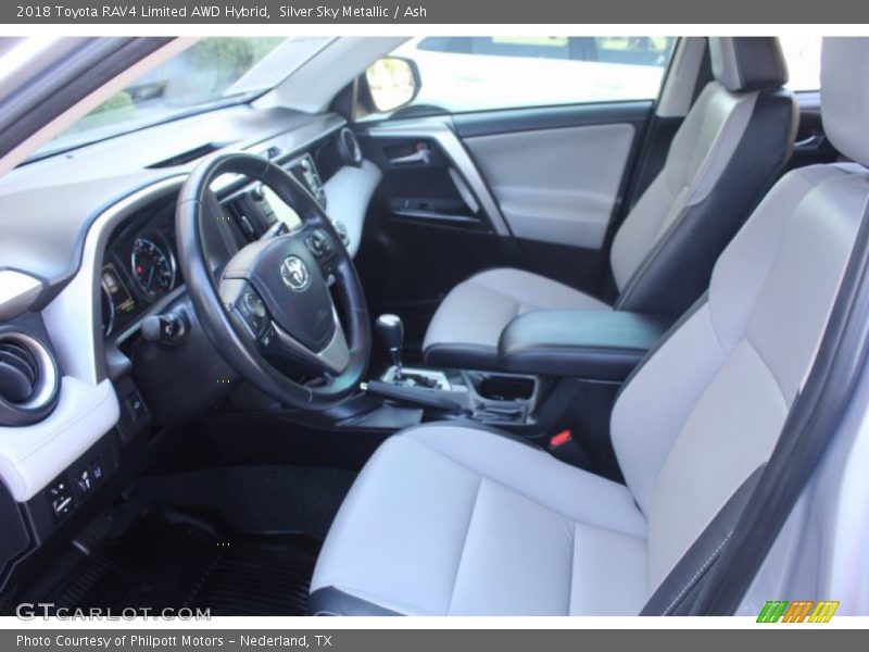 Silver Sky Metallic / Ash 2018 Toyota RAV4 Limited AWD Hybrid