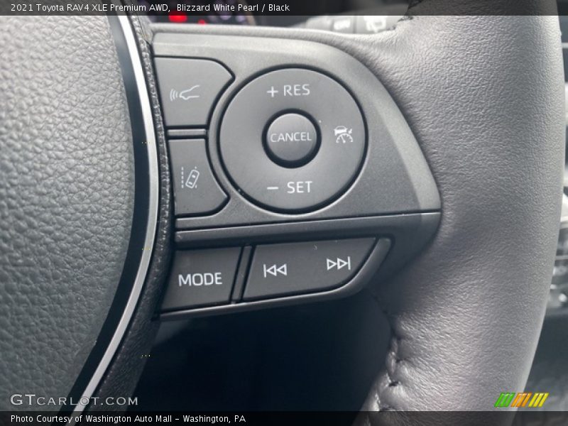 Blizzard White Pearl / Black 2021 Toyota RAV4 XLE Premium AWD