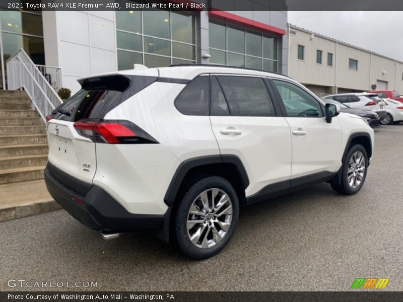 Blizzard White Pearl / Black 2021 Toyota RAV4 XLE Premium AWD