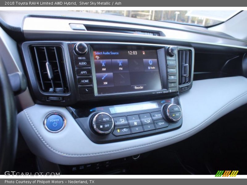 Silver Sky Metallic / Ash 2018 Toyota RAV4 Limited AWD Hybrid