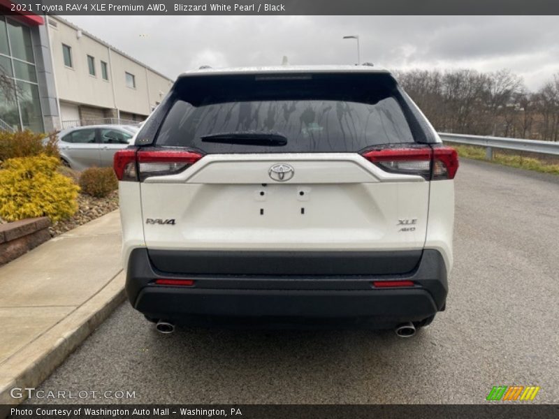Blizzard White Pearl / Black 2021 Toyota RAV4 XLE Premium AWD