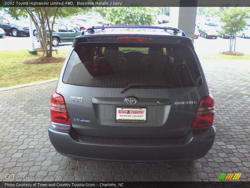 Bluestone Metallic / Ivory 2002 Toyota Highlander Limited 4WD