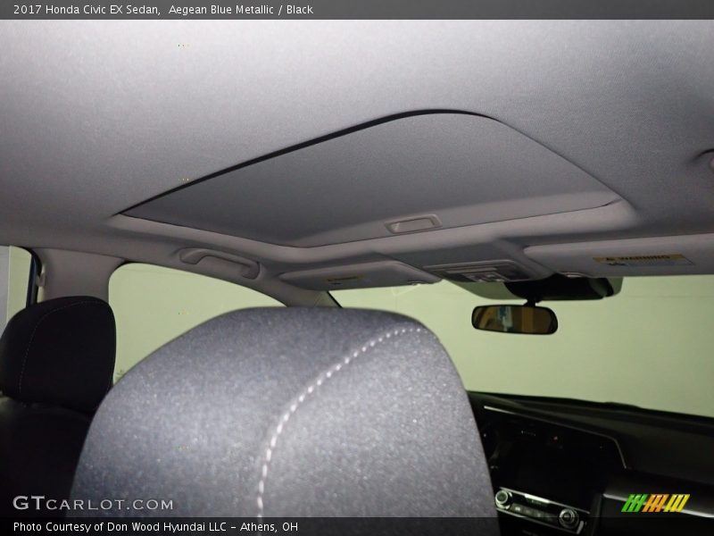 Aegean Blue Metallic / Black 2017 Honda Civic EX Sedan