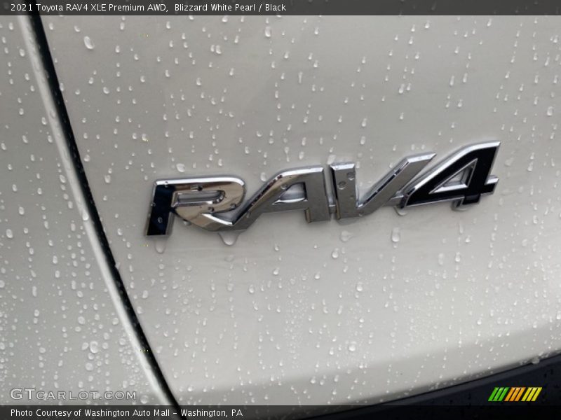 Blizzard White Pearl / Black 2021 Toyota RAV4 XLE Premium AWD
