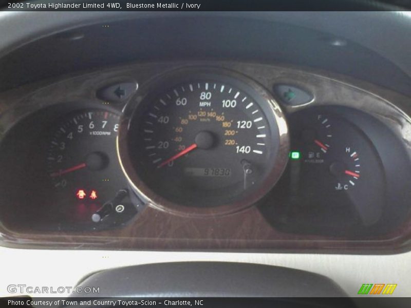 Bluestone Metallic / Ivory 2002 Toyota Highlander Limited 4WD