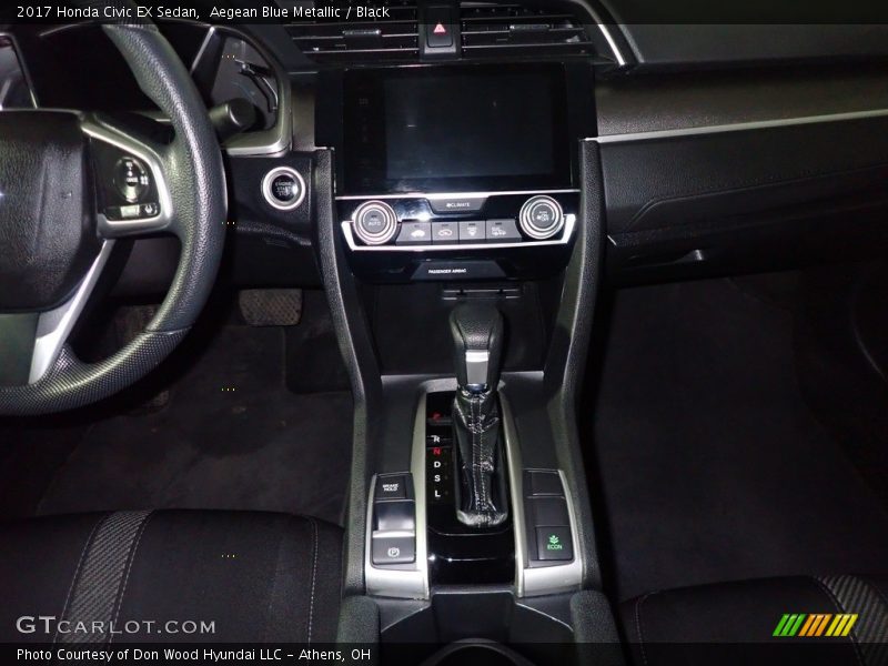Aegean Blue Metallic / Black 2017 Honda Civic EX Sedan