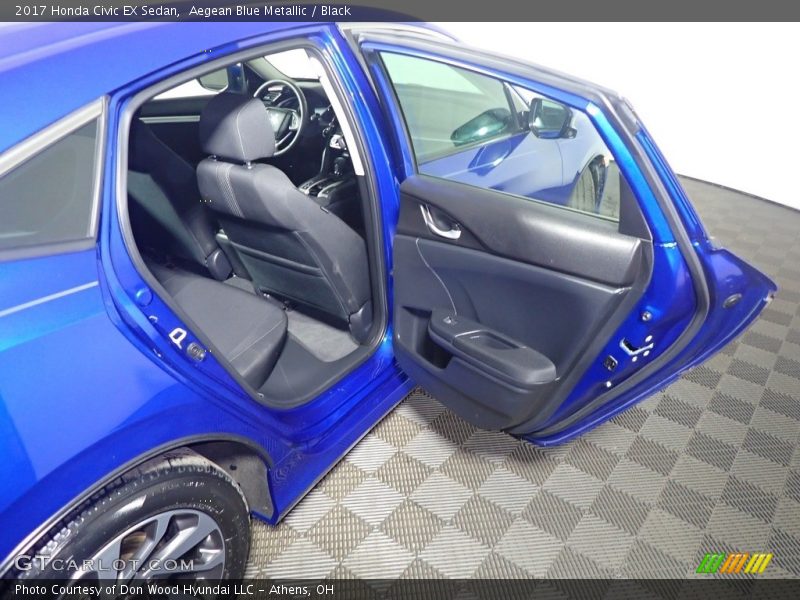Aegean Blue Metallic / Black 2017 Honda Civic EX Sedan