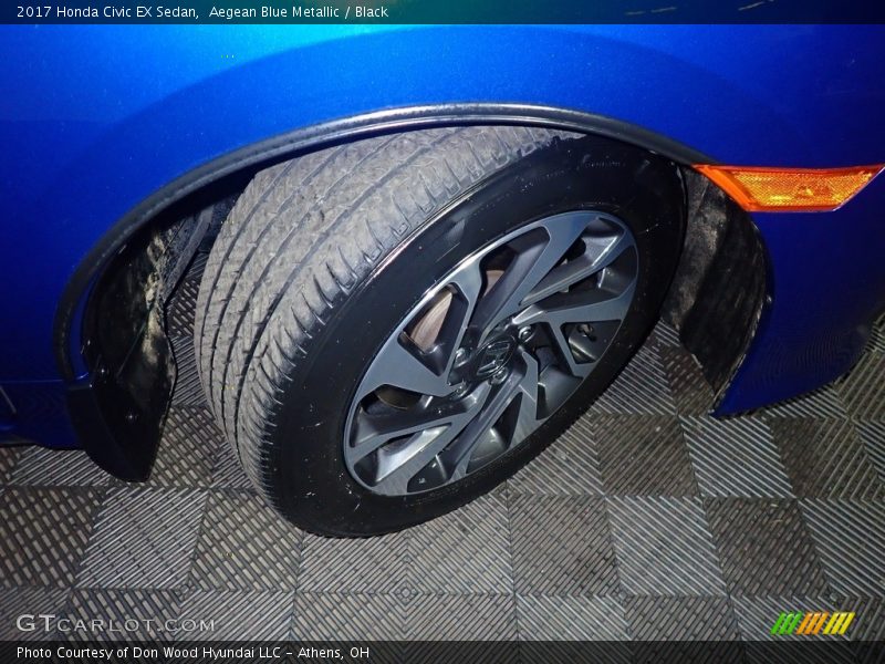 Aegean Blue Metallic / Black 2017 Honda Civic EX Sedan