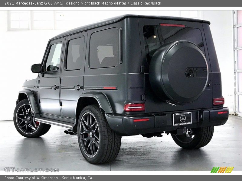 designo Night Black Magno (Matte) / Classic Red/Black 2021 Mercedes-Benz G 63 AMG