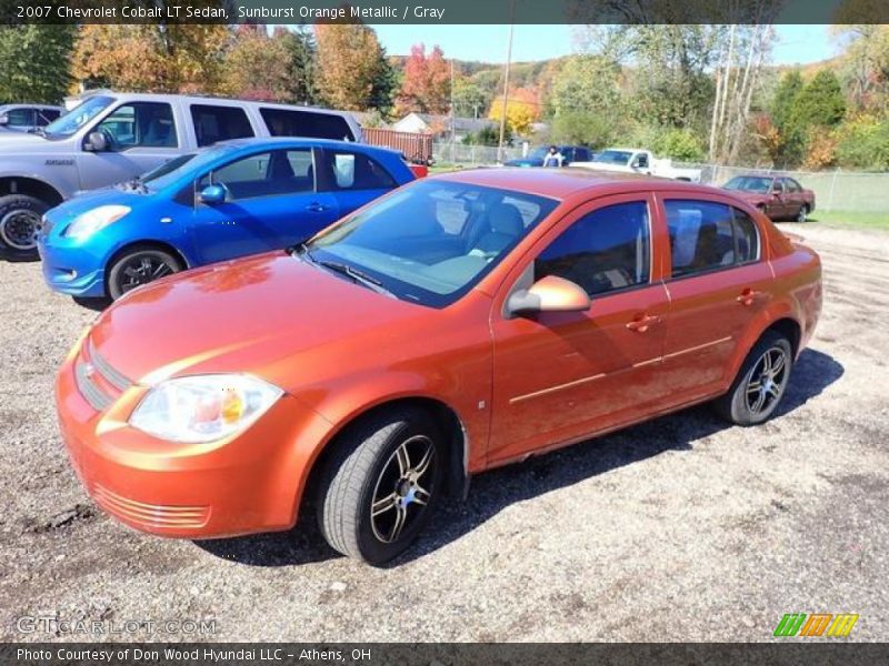 Sunburst Orange Metallic / Gray 2007 Chevrolet Cobalt LT Sedan