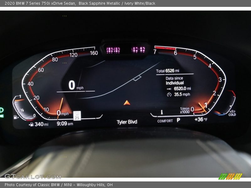 Black Sapphire Metallic / Ivory White/Black 2020 BMW 7 Series 750i xDrive Sedan