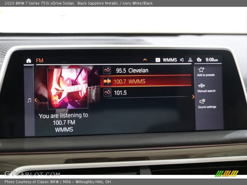 Black Sapphire Metallic / Ivory White/Black 2020 BMW 7 Series 750i xDrive Sedan