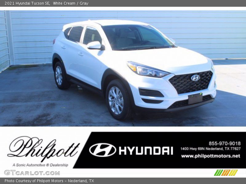 White Cream / Gray 2021 Hyundai Tucson SE