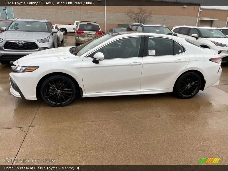Wind Chill Pearl / Black 2021 Toyota Camry XSE AWD
