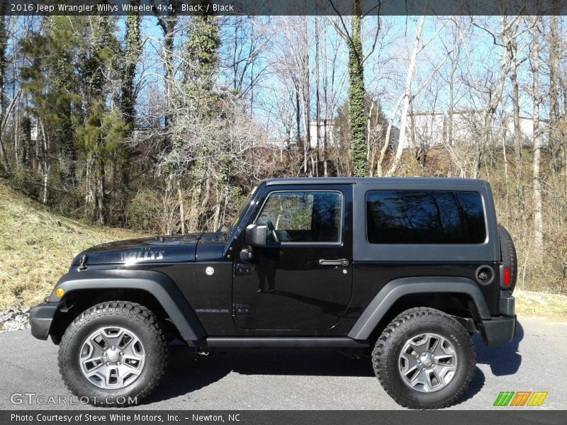 Black / Black 2016 Jeep Wrangler Willys Wheeler 4x4