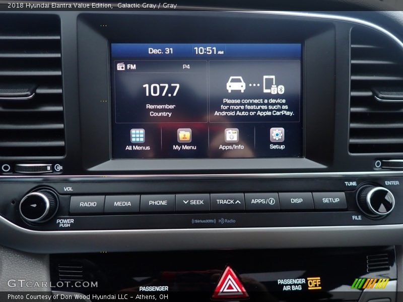 Galactic Gray / Gray 2018 Hyundai Elantra Value Edition