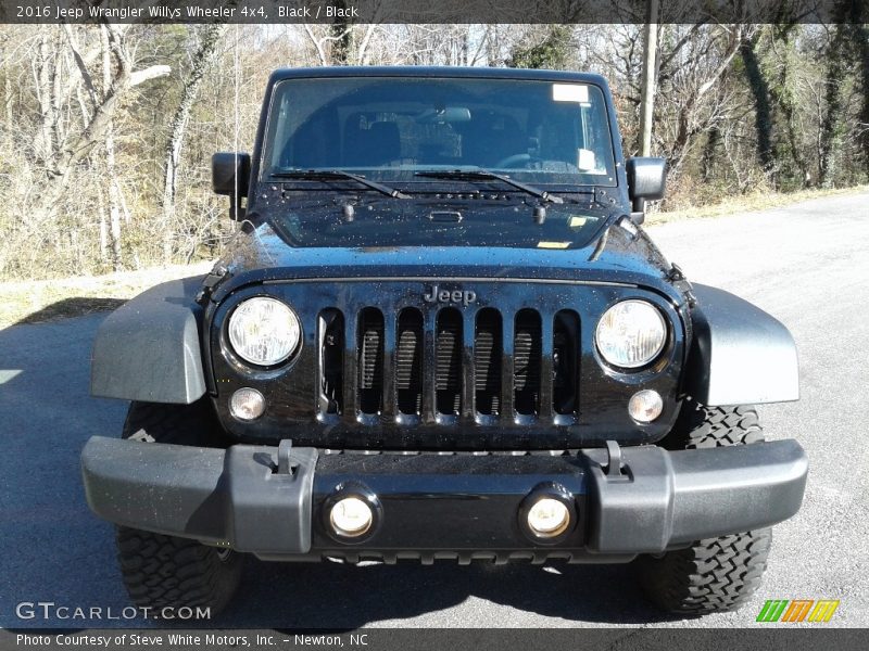 Black / Black 2016 Jeep Wrangler Willys Wheeler 4x4