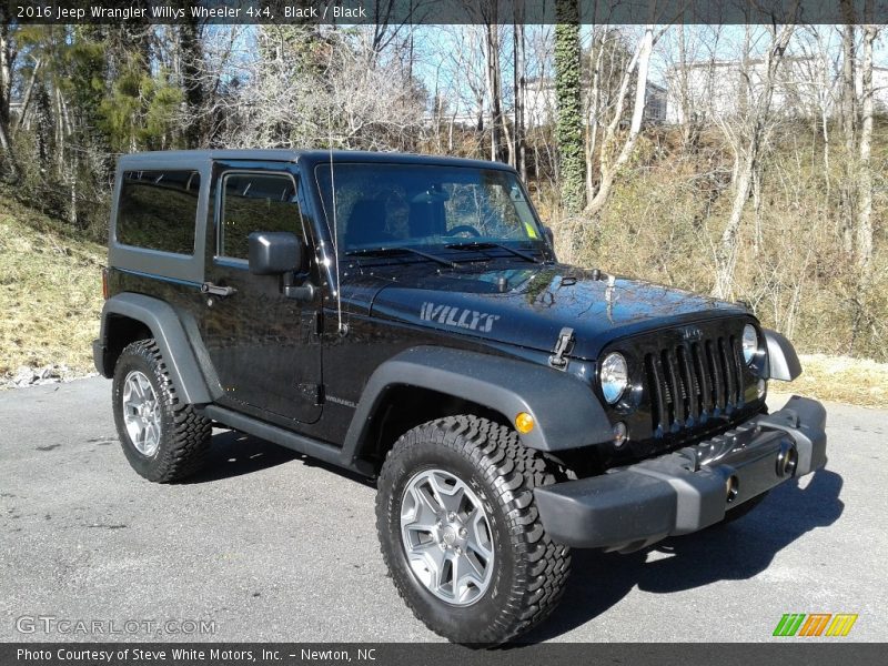Black / Black 2016 Jeep Wrangler Willys Wheeler 4x4