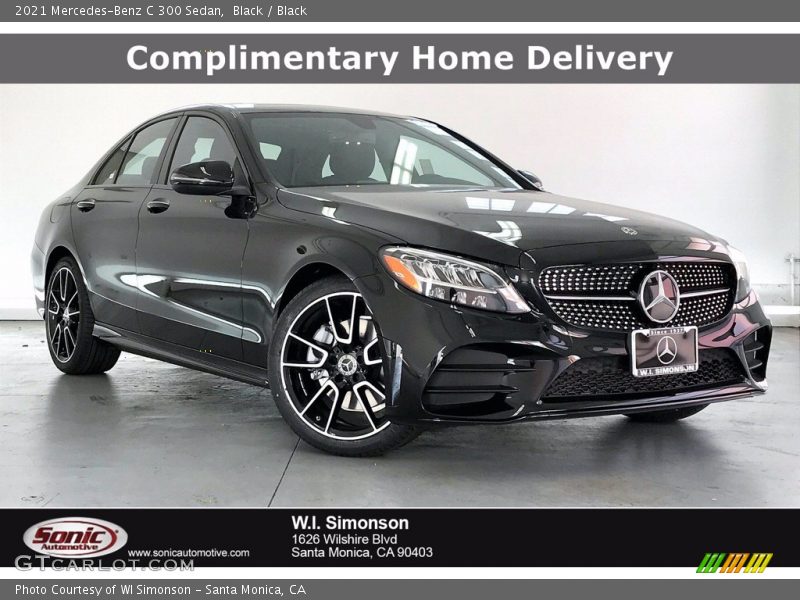 Black / Black 2021 Mercedes-Benz C 300 Sedan