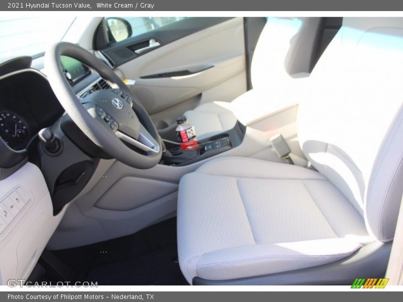 White Cream / Gray 2021 Hyundai Tucson Value