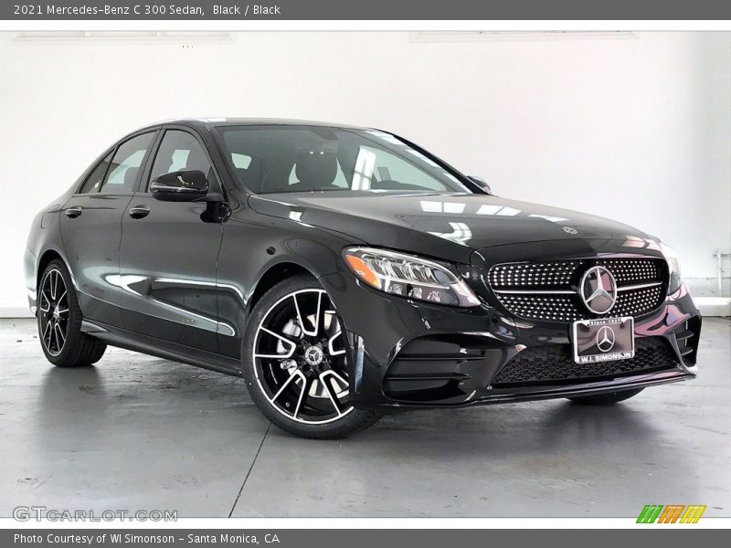 Black / Black 2021 Mercedes-Benz C 300 Sedan