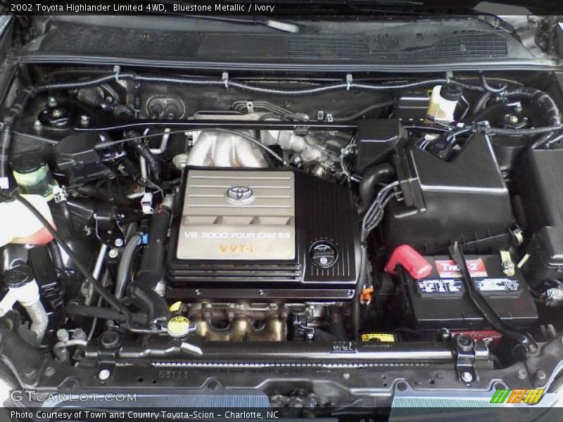 Bluestone Metallic / Ivory 2002 Toyota Highlander Limited 4WD