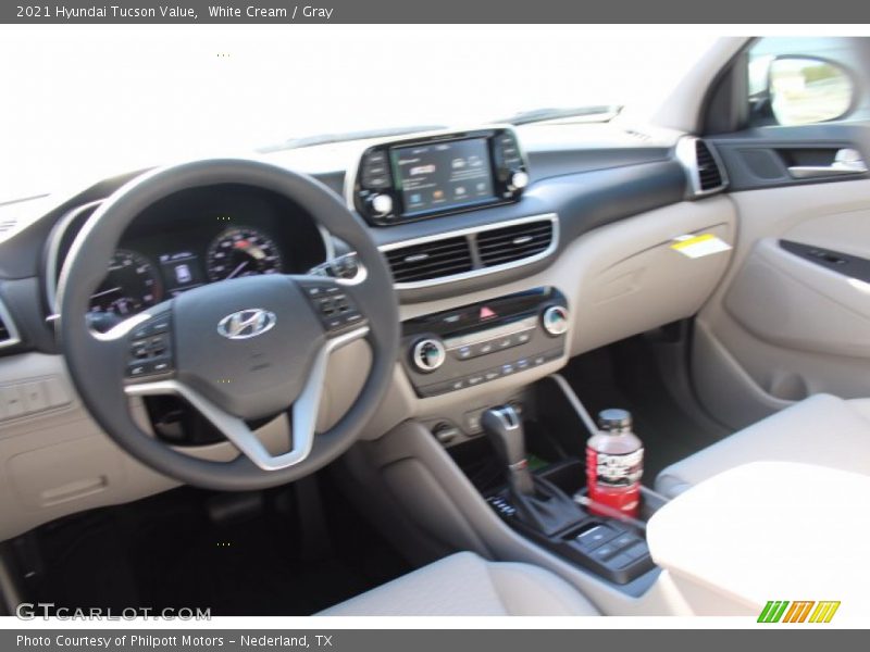White Cream / Gray 2021 Hyundai Tucson Value