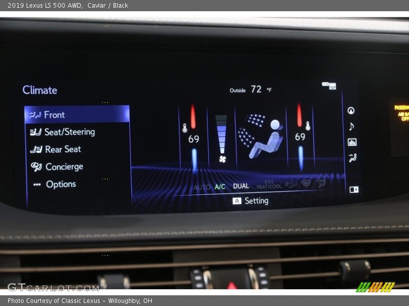 Caviar / Black 2019 Lexus LS 500 AWD