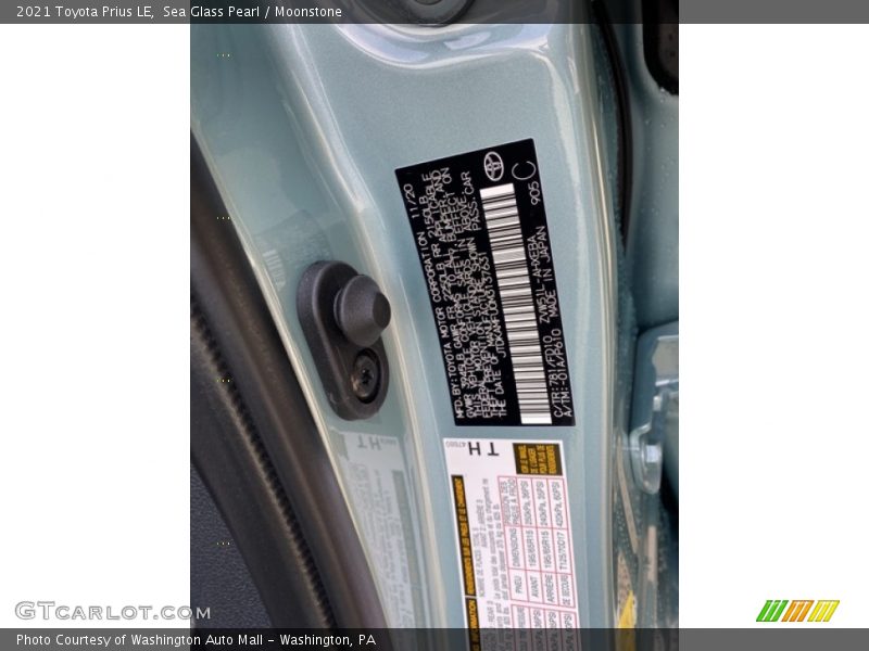 Sea Glass Pearl / Moonstone 2021 Toyota Prius LE