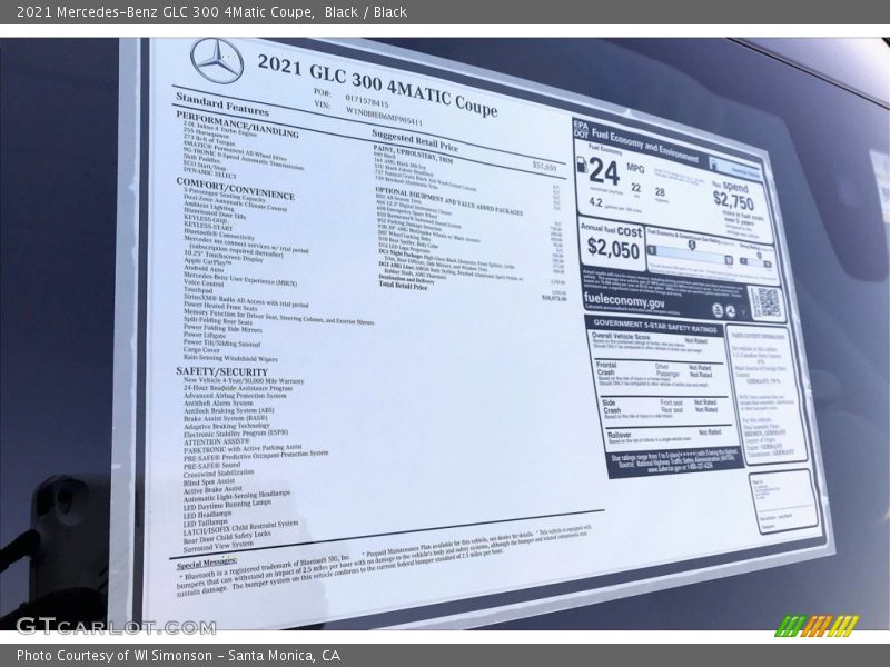 Black / Black 2021 Mercedes-Benz GLC 300 4Matic Coupe