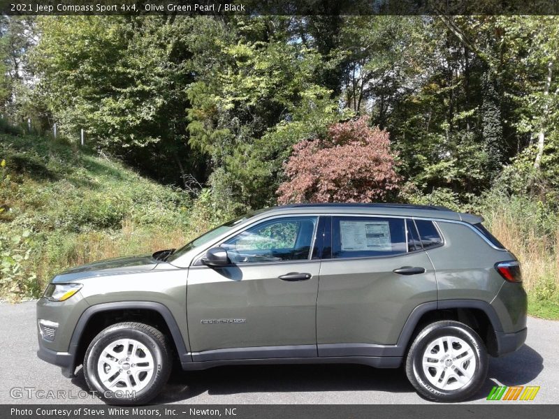 Olive Green Pearl / Black 2021 Jeep Compass Sport 4x4