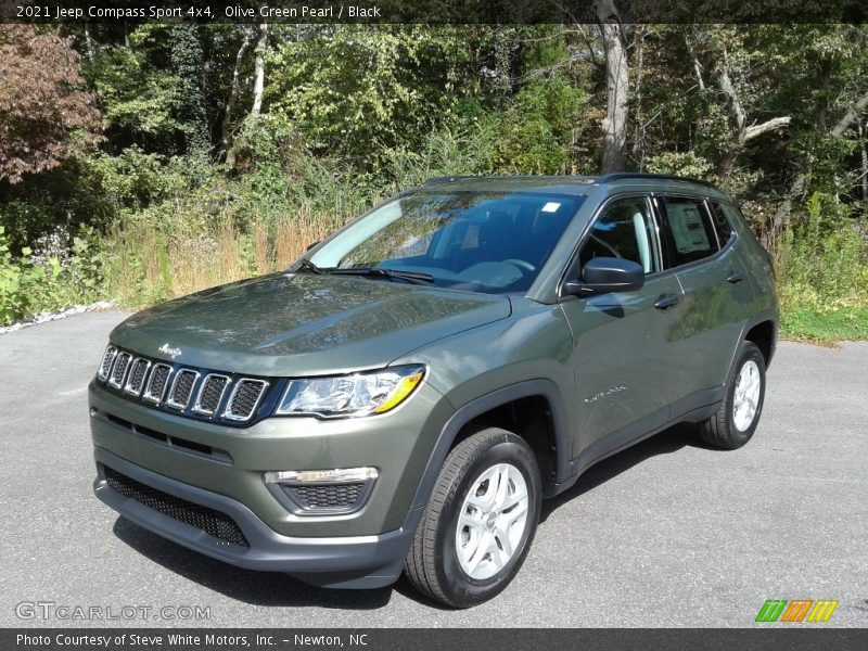 Olive Green Pearl / Black 2021 Jeep Compass Sport 4x4