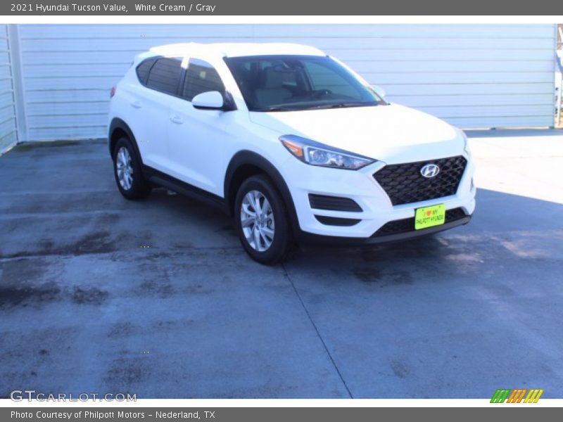 White Cream / Gray 2021 Hyundai Tucson Value