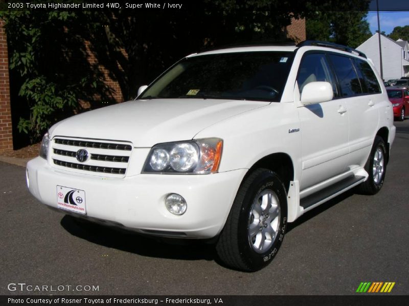 Super White / Ivory 2003 Toyota Highlander Limited 4WD