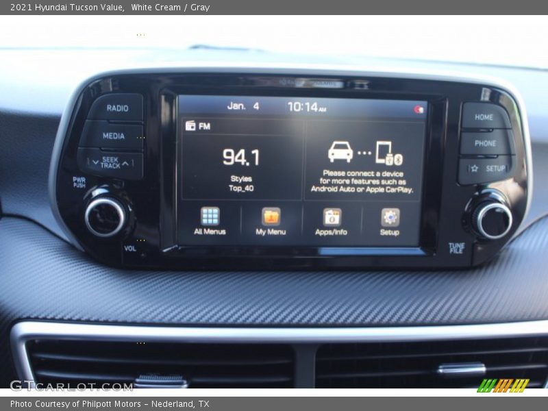 White Cream / Gray 2021 Hyundai Tucson Value