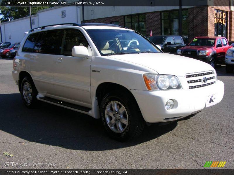 Super White / Ivory 2003 Toyota Highlander Limited 4WD