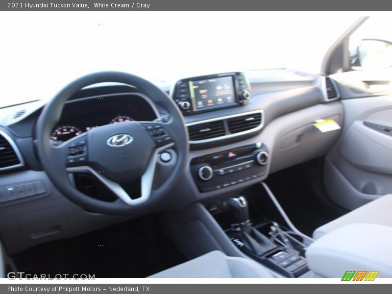 White Cream / Gray 2021 Hyundai Tucson Value