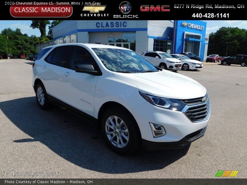 Summit White / Ash Gray 2020 Chevrolet Equinox LS