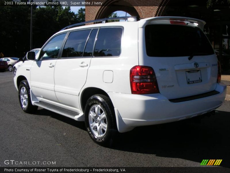 Super White / Ivory 2003 Toyota Highlander Limited 4WD