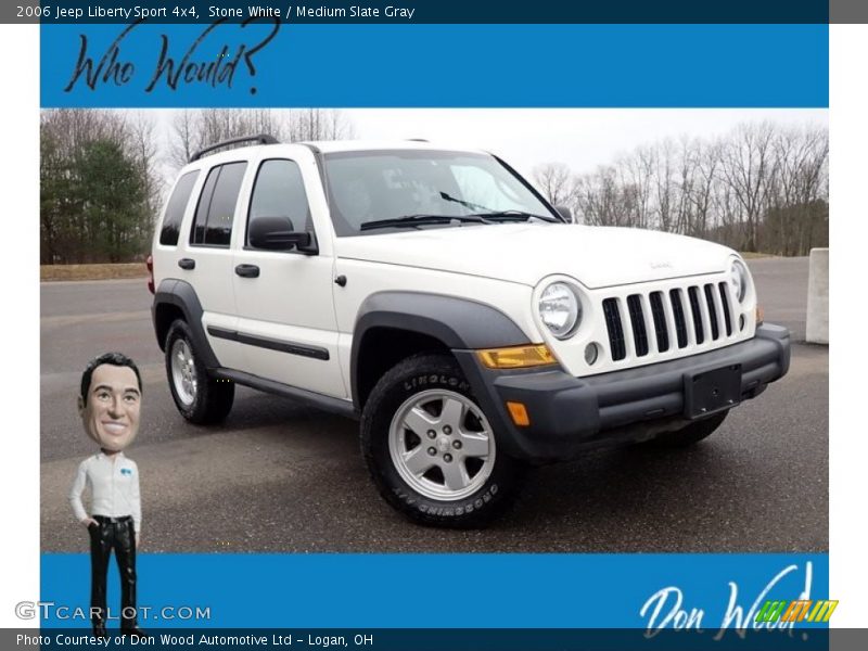 Stone White / Medium Slate Gray 2006 Jeep Liberty Sport 4x4