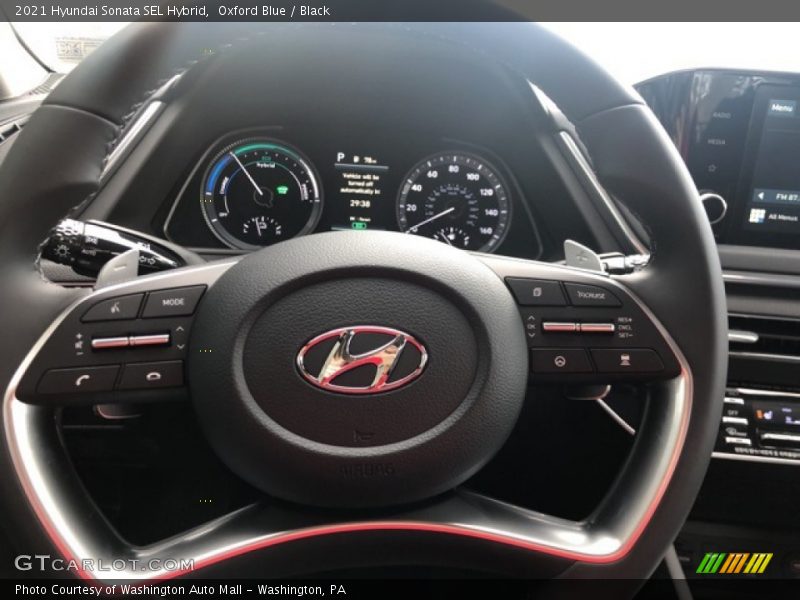 Oxford Blue / Black 2021 Hyundai Sonata SEL Hybrid