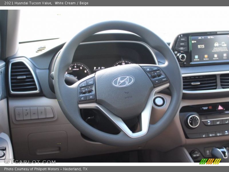 White Cream / Beige 2021 Hyundai Tucson Value