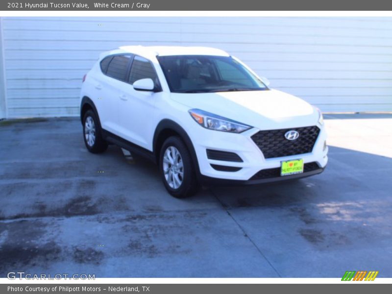 White Cream / Gray 2021 Hyundai Tucson Value