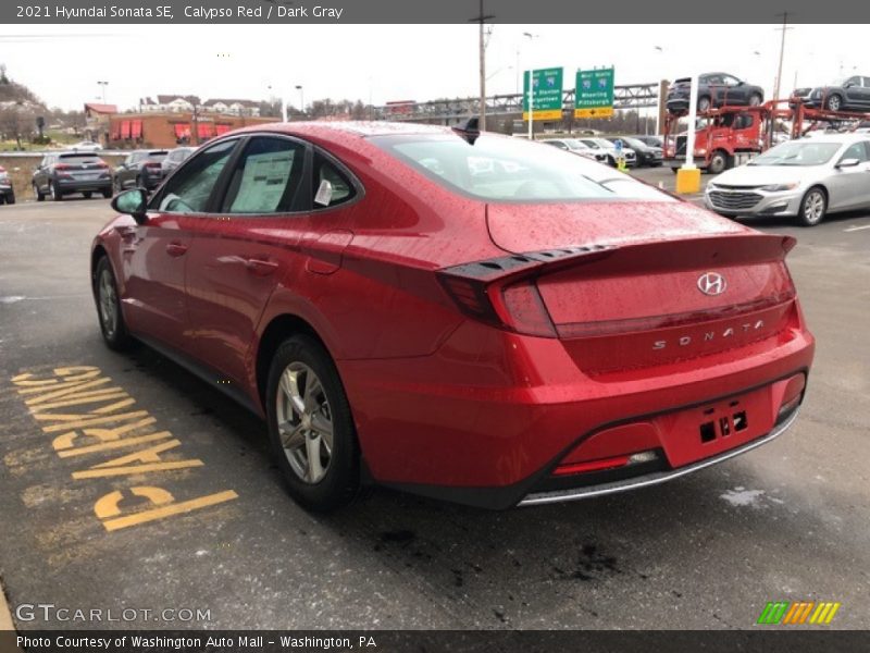 Calypso Red / Dark Gray 2021 Hyundai Sonata SE