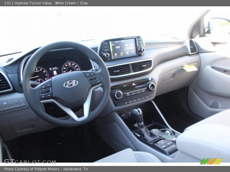 White Cream / Gray 2021 Hyundai Tucson Value