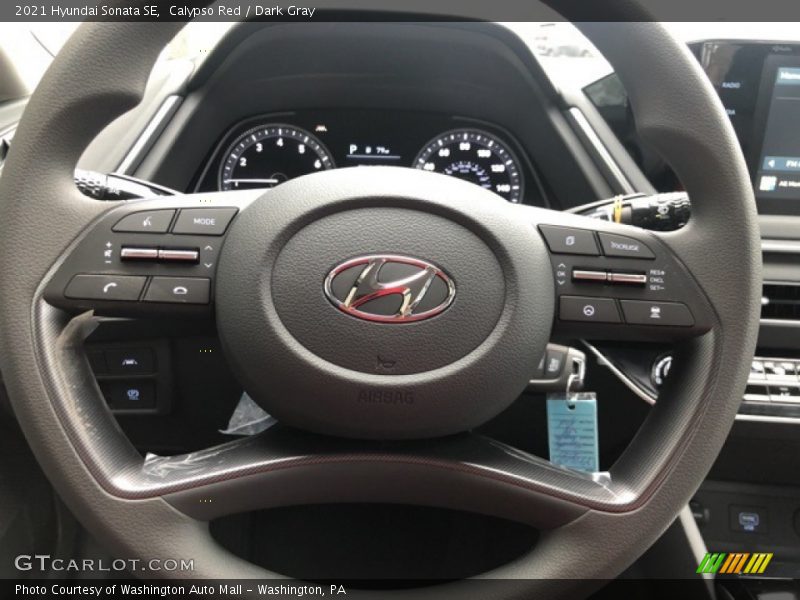 Calypso Red / Dark Gray 2021 Hyundai Sonata SE