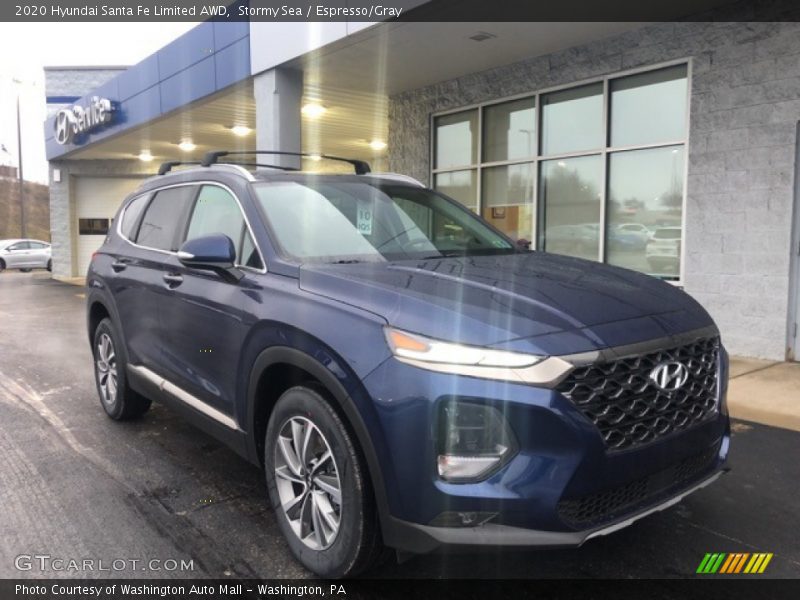 Stormy Sea / Espresso/Gray 2020 Hyundai Santa Fe Limited AWD