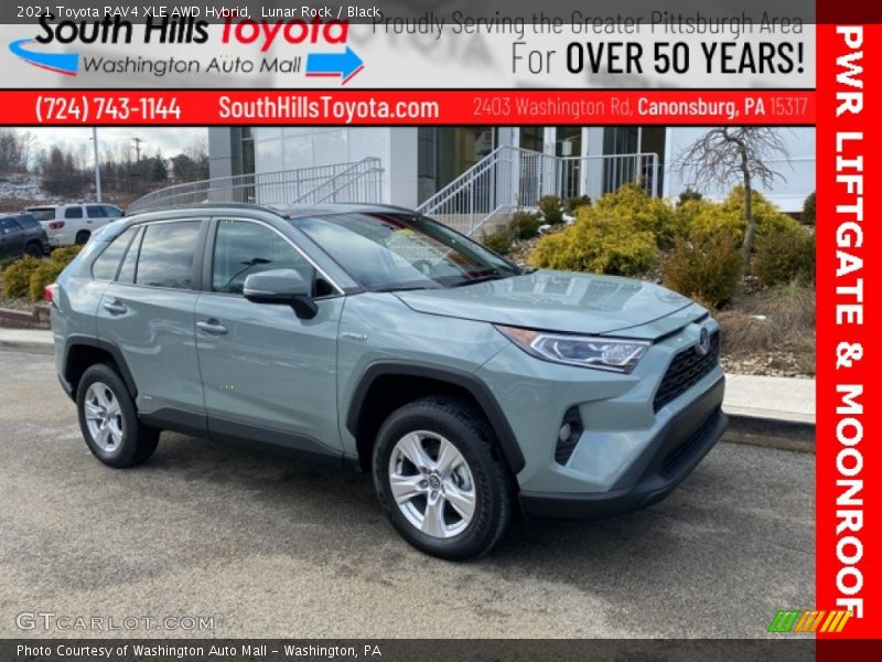 Lunar Rock / Black 2021 Toyota RAV4 XLE AWD Hybrid