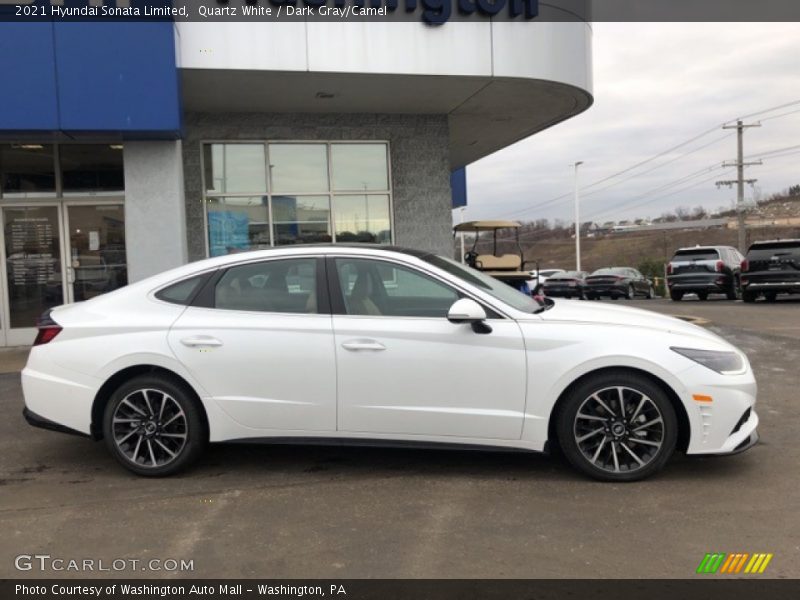 Quartz White / Dark Gray/Camel 2021 Hyundai Sonata Limited