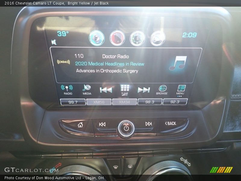 Bright Yellow / Jet Black 2016 Chevrolet Camaro LT Coupe